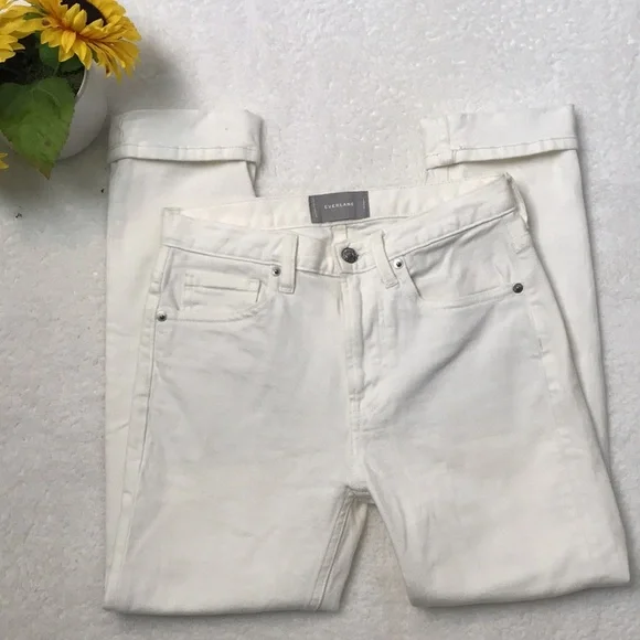 Everlane Women's White Boyfriend Jeans - Picture 7 of 8